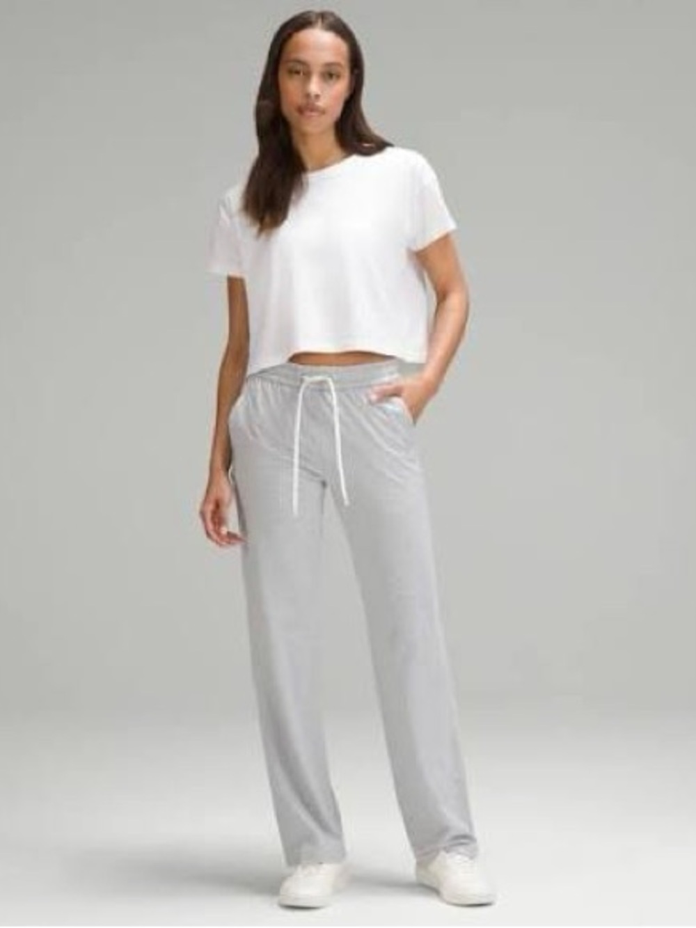 lululemon Soft Jersey Straight Leg Pant (NWOT) Ultra Light Heather Grey, Size 6
